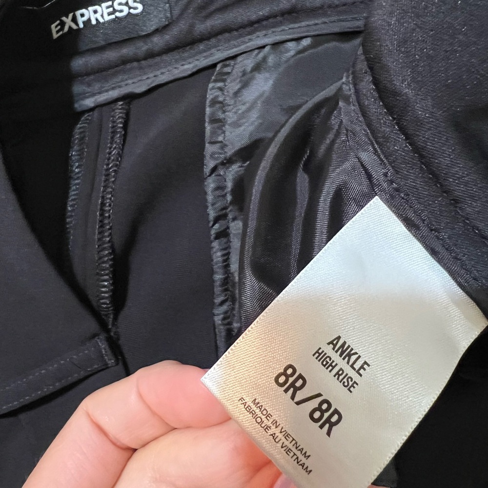 express high rise pants in black size 8R